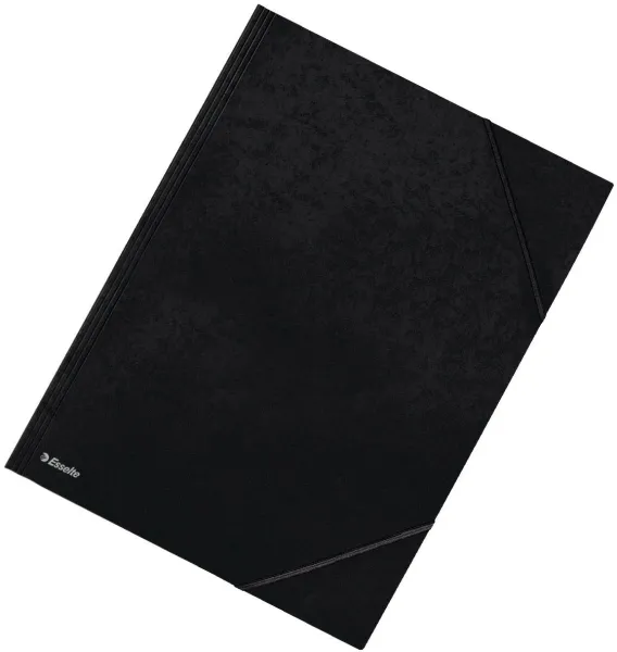 Esselte 3-klap elastikmappe Karton sort A3 200 ark