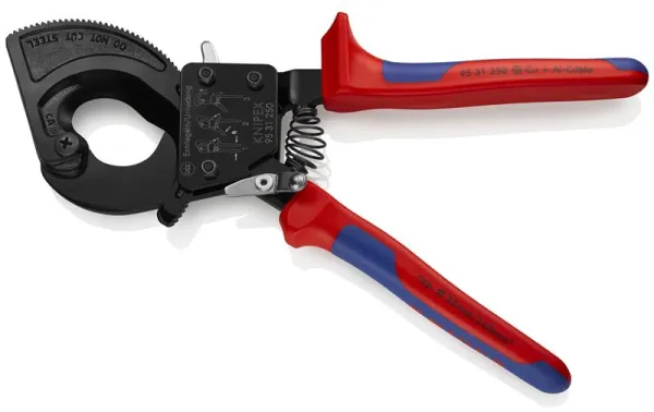 Knipex Kabelsaks (Skraldeprincip) sort lakeret, med flerkomponent-håndtag 250 mm