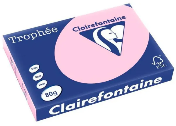 Q-connect Trophee kopipapir A3 80g pastel lyserød 500ark