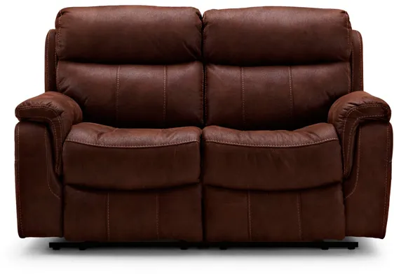 HAGA Arizona 2 biografsofa m. el recliner - brunt mikrofiber stof